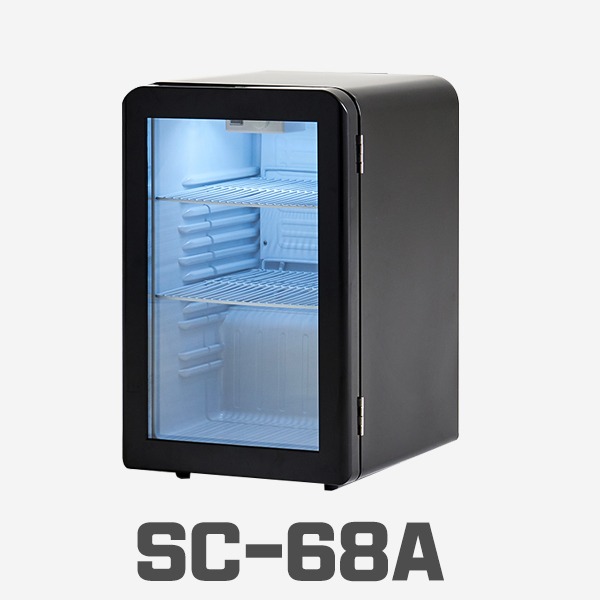프리탑 SC-68A 라운드 소형 음료수 쇼케이스 냉장고